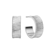 Halvcreol, Riller, sølv, 18mm, sølv - Urma.dk