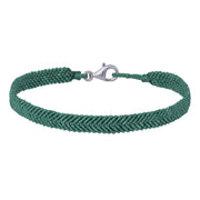 Håndflettet armbånd 16+0,5cm TIML grøn - Urma.dk