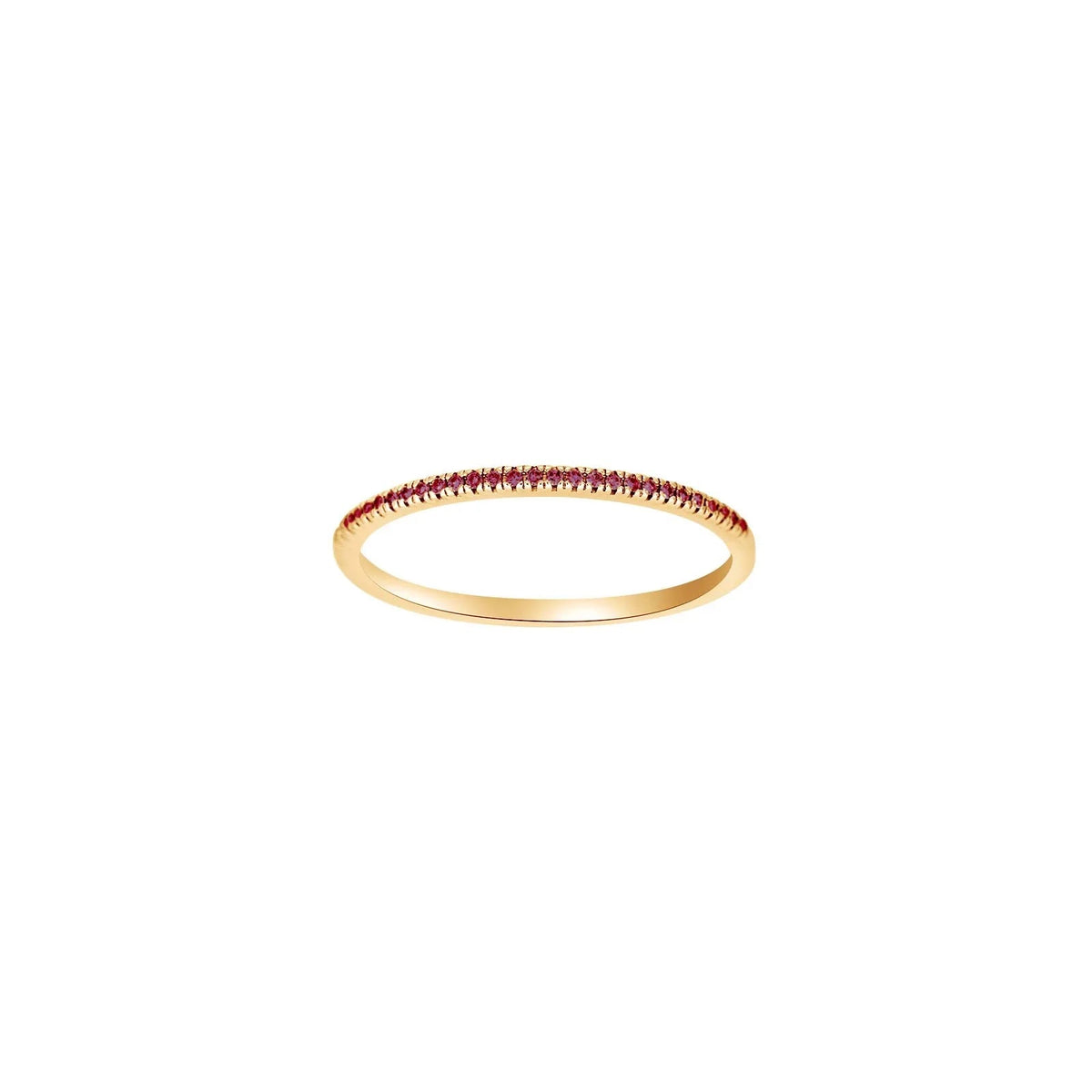 HEART 14kt. guld alliancering m/rubin - Urma.dk