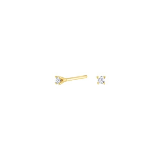 HEART 14kt. guldørestikker m/dia. 0.06ct W/SI - Urma.dk