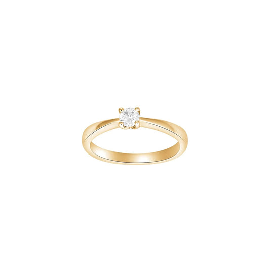 HEART 14kt. guldring m/dia. 0.20ct W/SI - Urma.dk