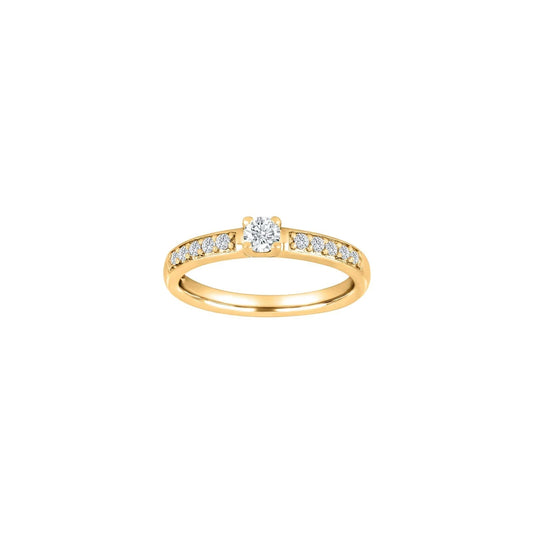 HEART 14kt. guldring m/dia. 0.40ct W/SI - Urma.dk