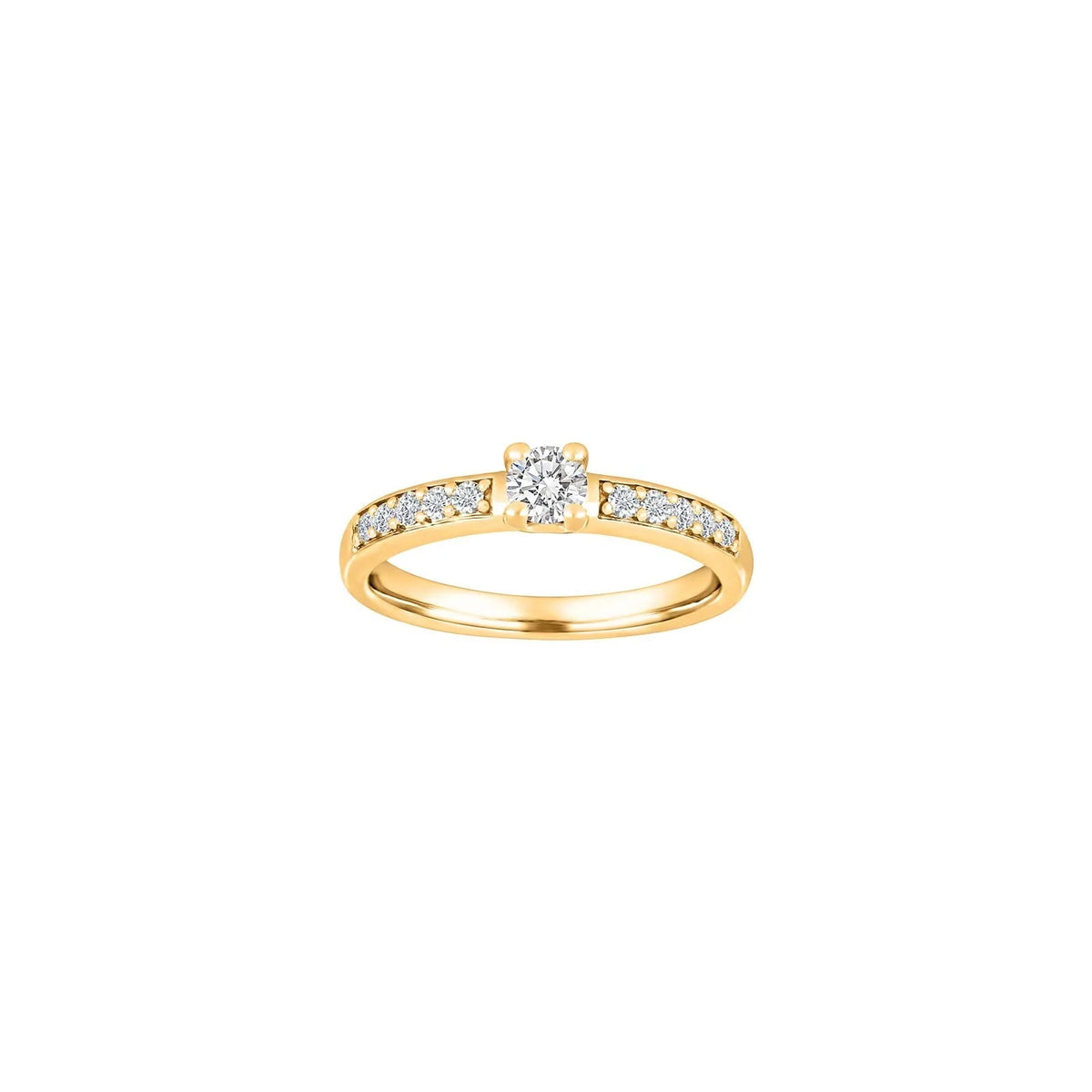 HEART 14kt. guldring m/dia. 0.50ct WSI - Urma.dk