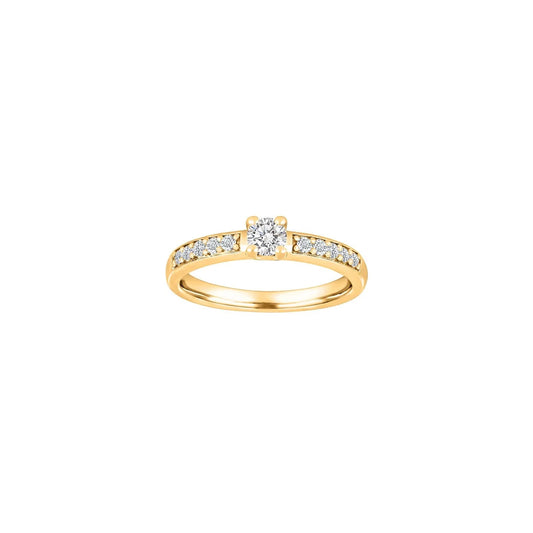 HEART 14kt. guldring m/dia. 0.50ct WSI - Urma.dk