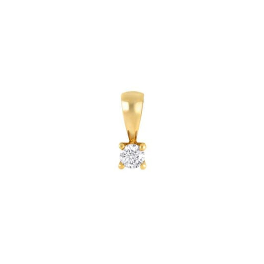 HEART 14kt. guldvedhæng m/dia 0.15ct W/SI - Urma.dk