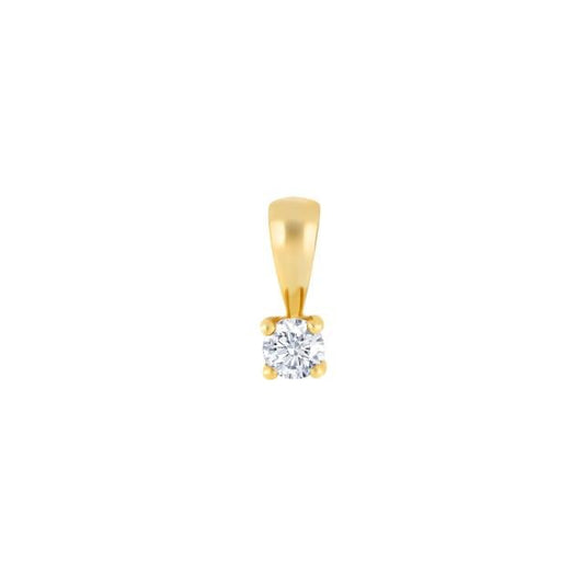 HEART 14kt. guldvedhæng m/dia 0.20ct W/SI - Urma.dk