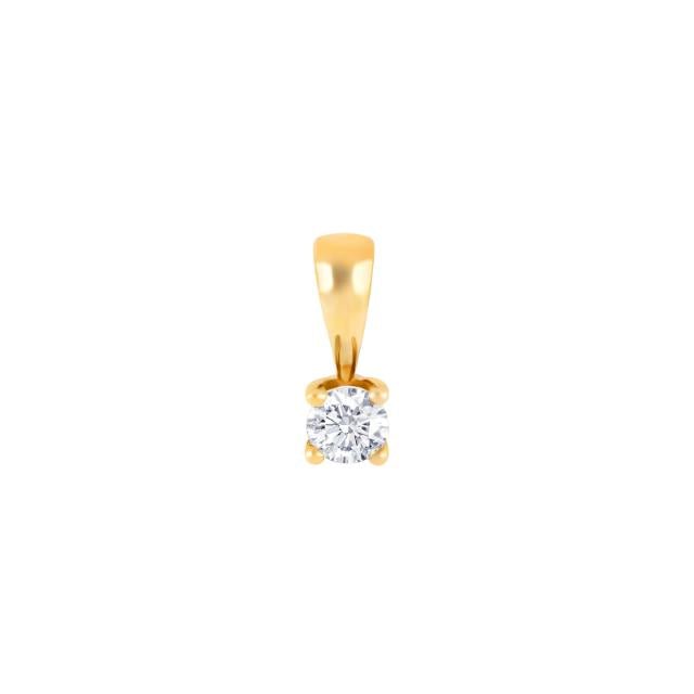 HEART 14kt. guldvedhæng m/dia 0.25ct W/SI - Urma.dk