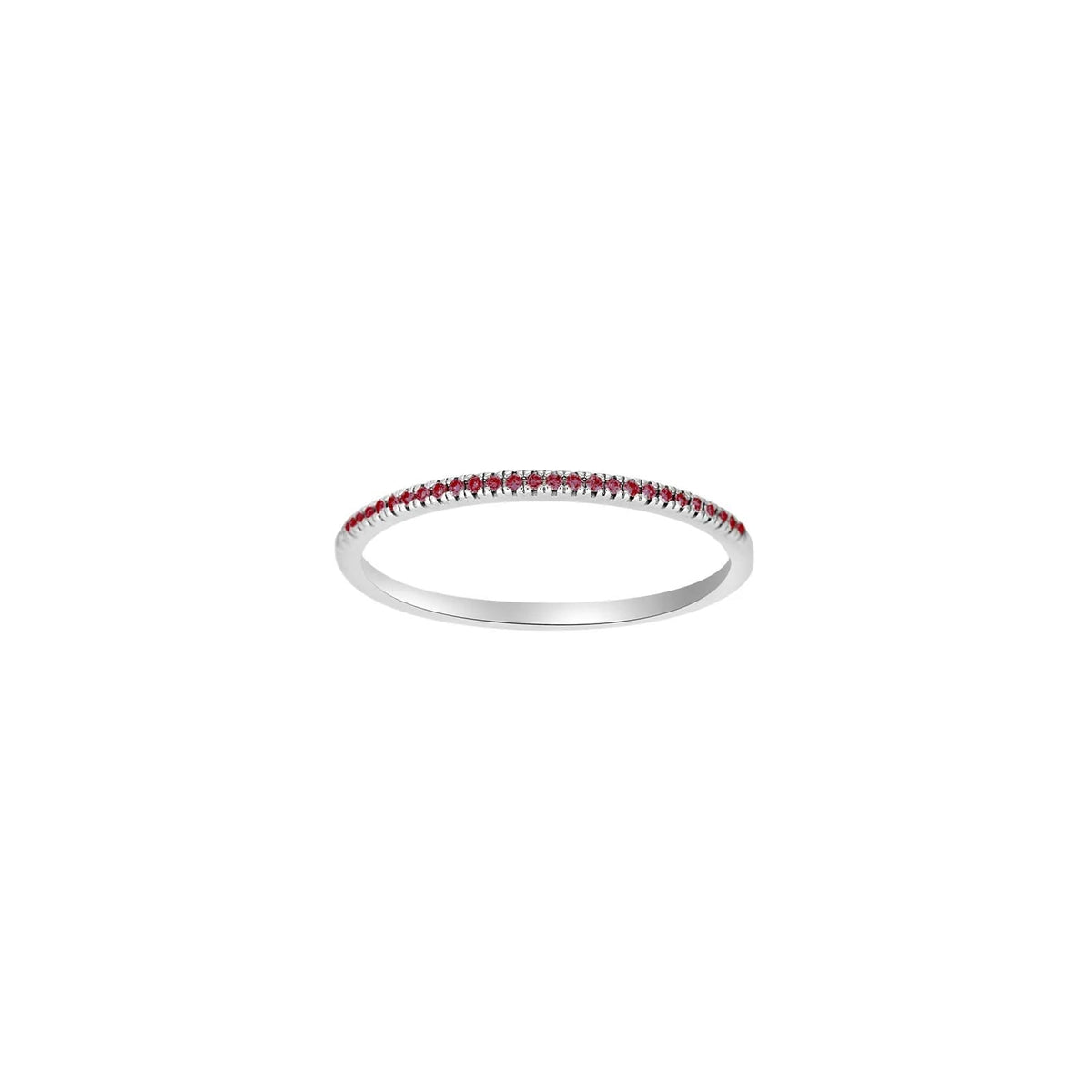 HEART 14kt. hvidguld alliancering m/rubin - Urma.dk