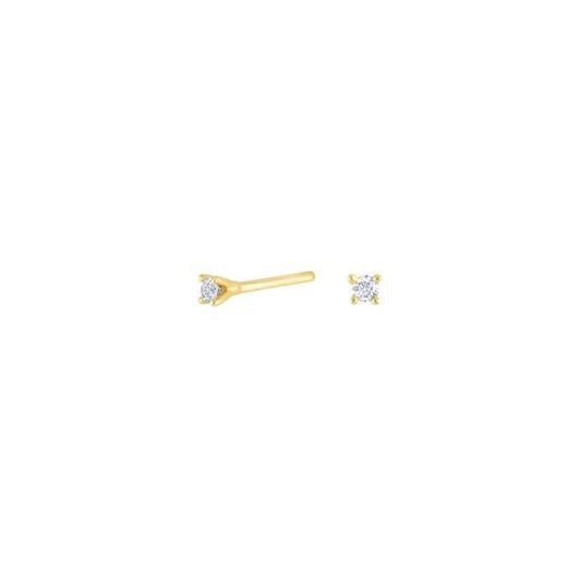 HEART 14kt. hvidguldsørestikker m/dia. 0.06ct W/SI - Urma.dk