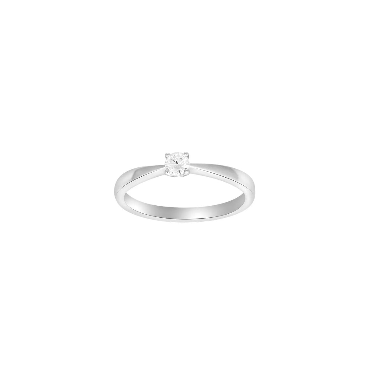 HEART 14kt. hvidguldsring m/dia. 0.15ct W/SI - Urma.dk
