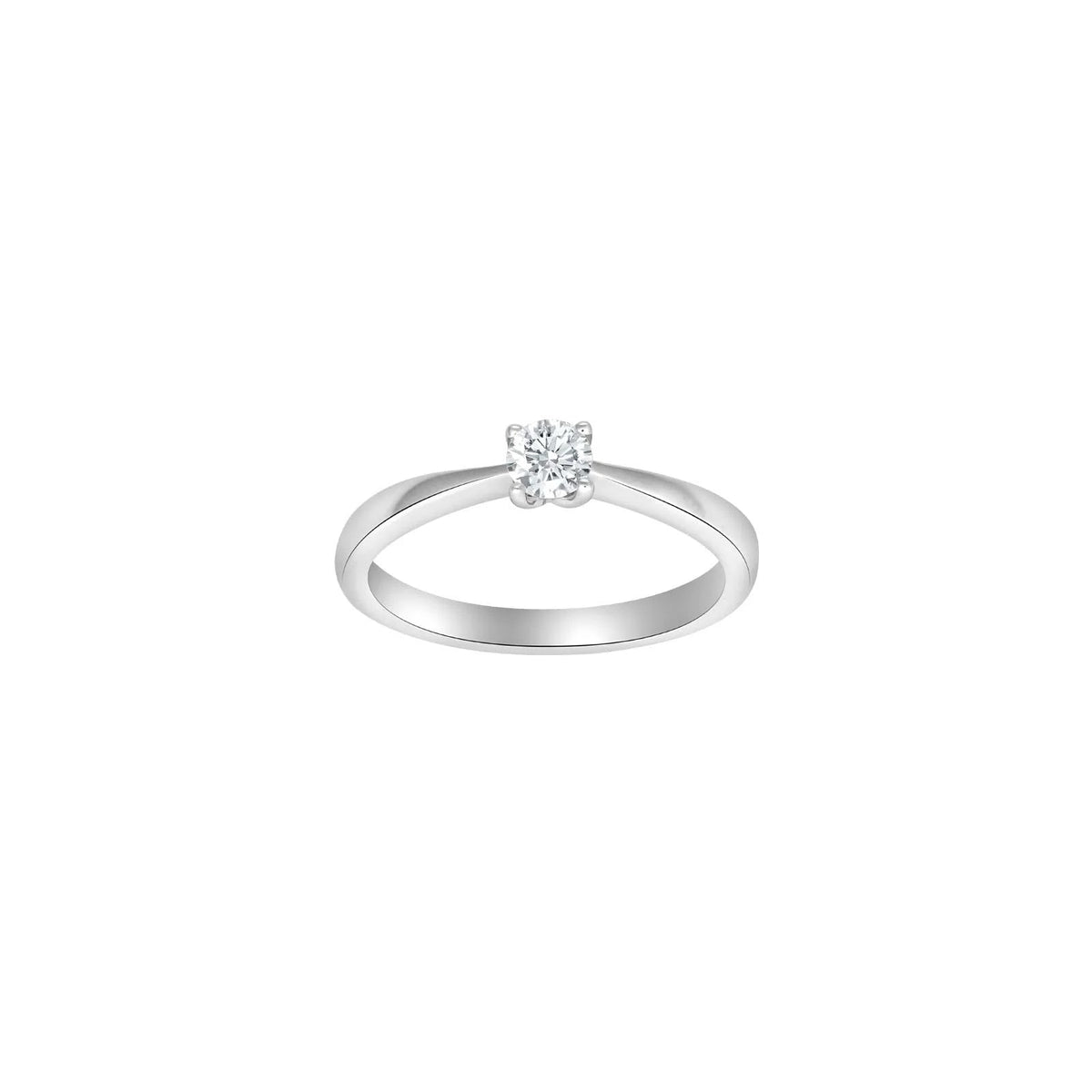 HEART 14kt. hvidguldsring m/dia. 0.25ct W/SI - Urma.dk