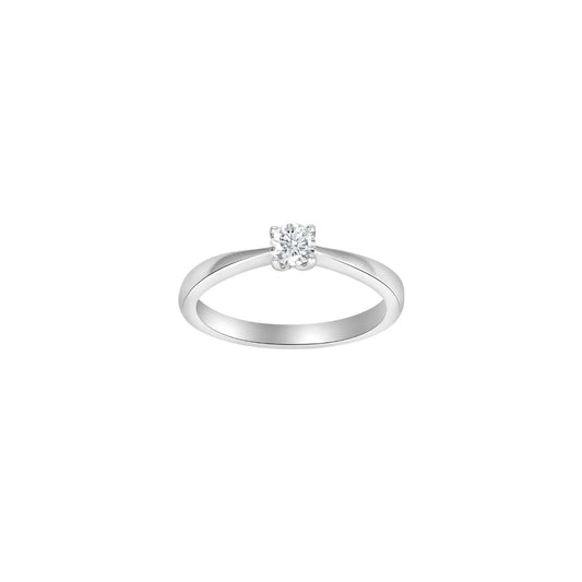 HEART 14kt. hvidguldsring m/dia. 0.25ct W/SI - Urma.dk