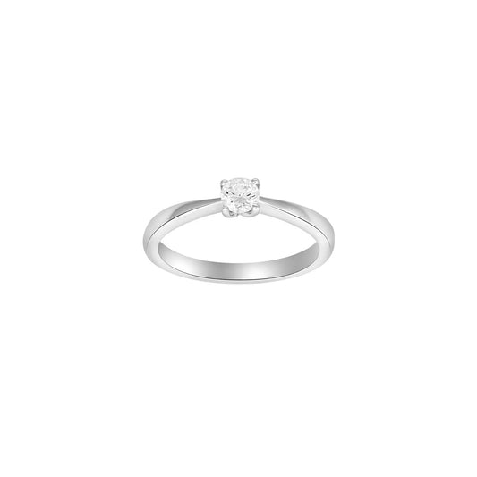 HEART 14kt. hvidguldsring m/dia. 0.30ct W/SI - Urma.dk
