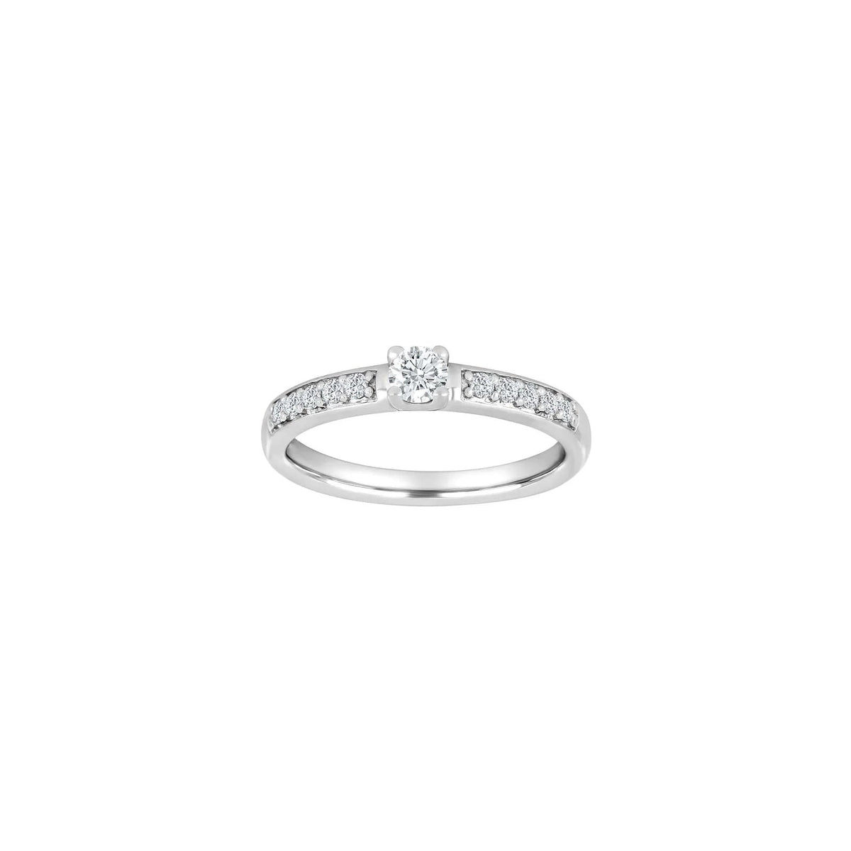 HEART 14kt. hvidguldsring m/dia. 0.40ct W/SI - Urma.dk