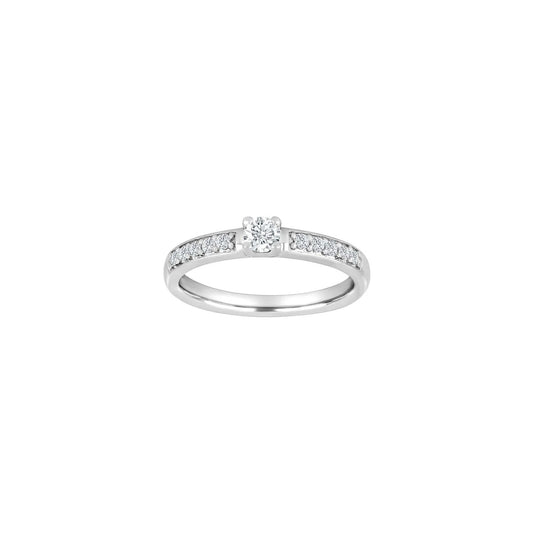 HEART 14kt. hvidguldsring m/dia. 0.40ct W/SI - Urma.dk