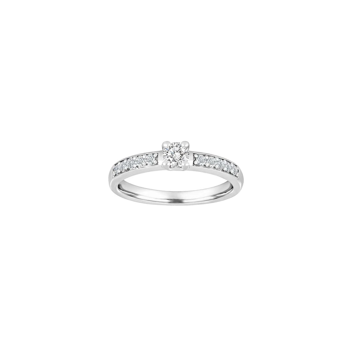 HEART 14kt. hvidguldsring m/dia. 0.50ct W/SI - Urma.dk