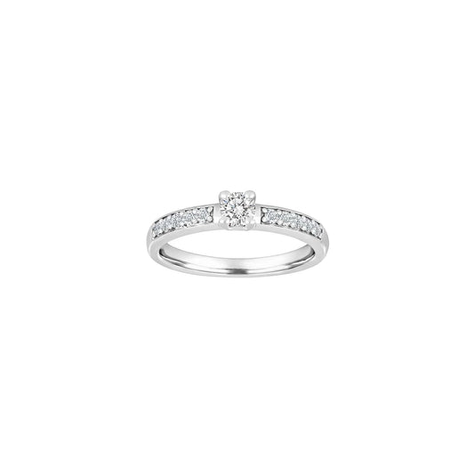 HEART 14kt. hvidguldsring m/dia. 0.50ct W/SI - Urma.dk