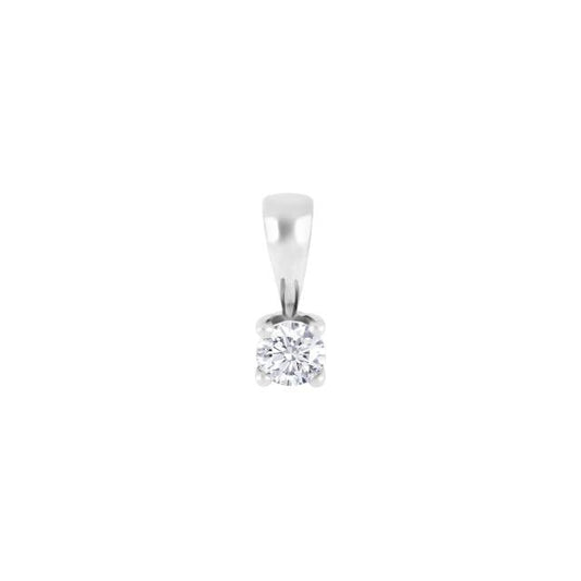 HEART 14kt. Hvidguldsvedhæng m/dia 0.25ct W/SI - Urma.dk