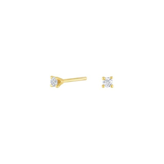 HEART 14kt. guldørestikker m/dia. 0.06ct W/SI