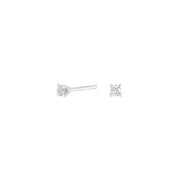 HEART 14kt. guldørestikker m/dia. 0.06ct W/SI