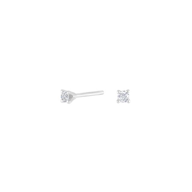 HEART 14kt. guldørestikker m/dia. 0.06ct W/SI