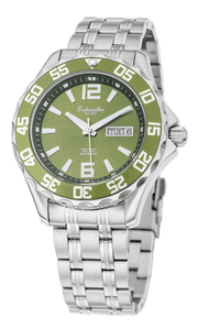 Herreur med lænke og grøn urskive - 40 mm - Urma.dk