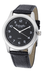 Herreur med sort læderrem - 38 mm - Urma.dk