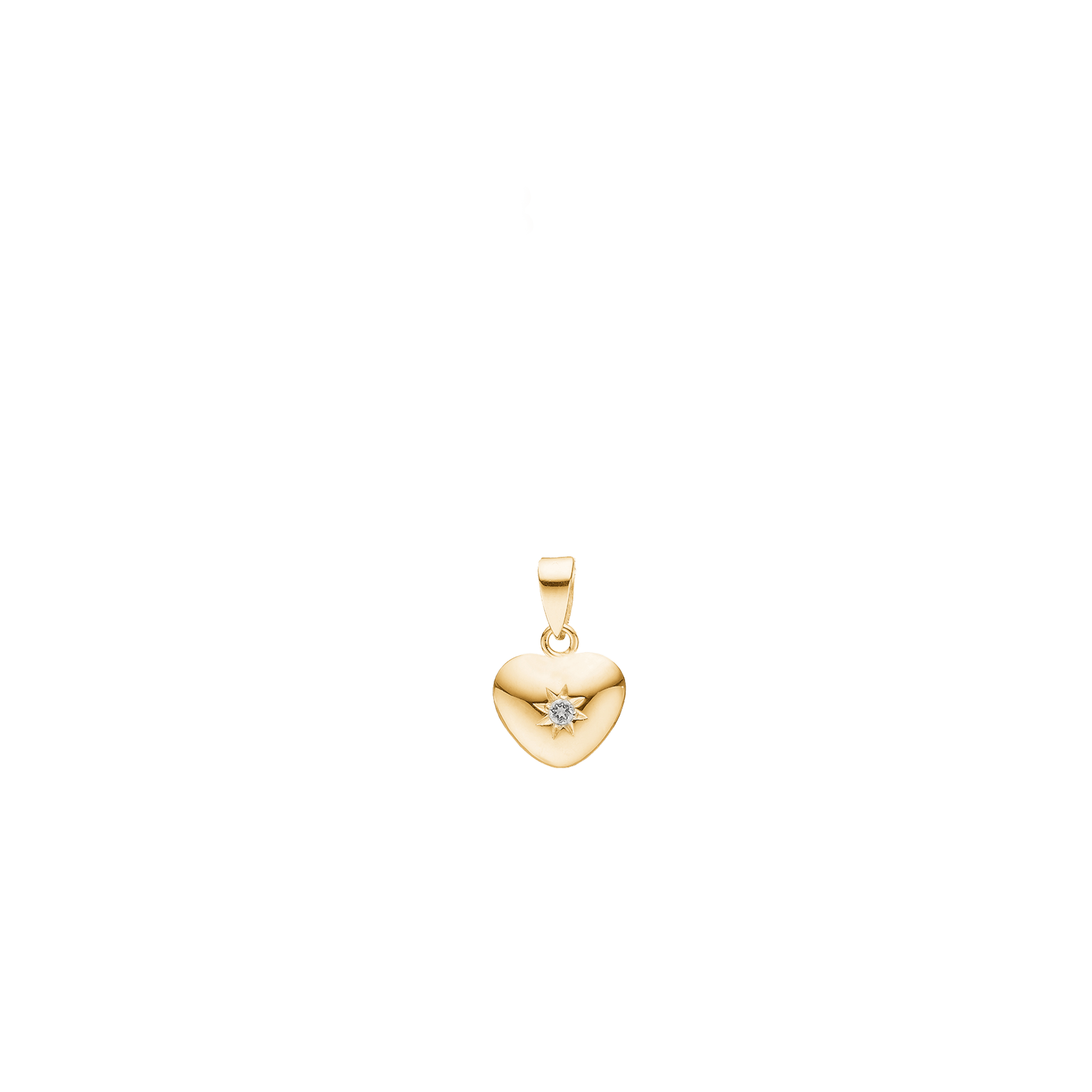 Hjerte, 8K, 9x11 mm 0,03ct labgrown diam