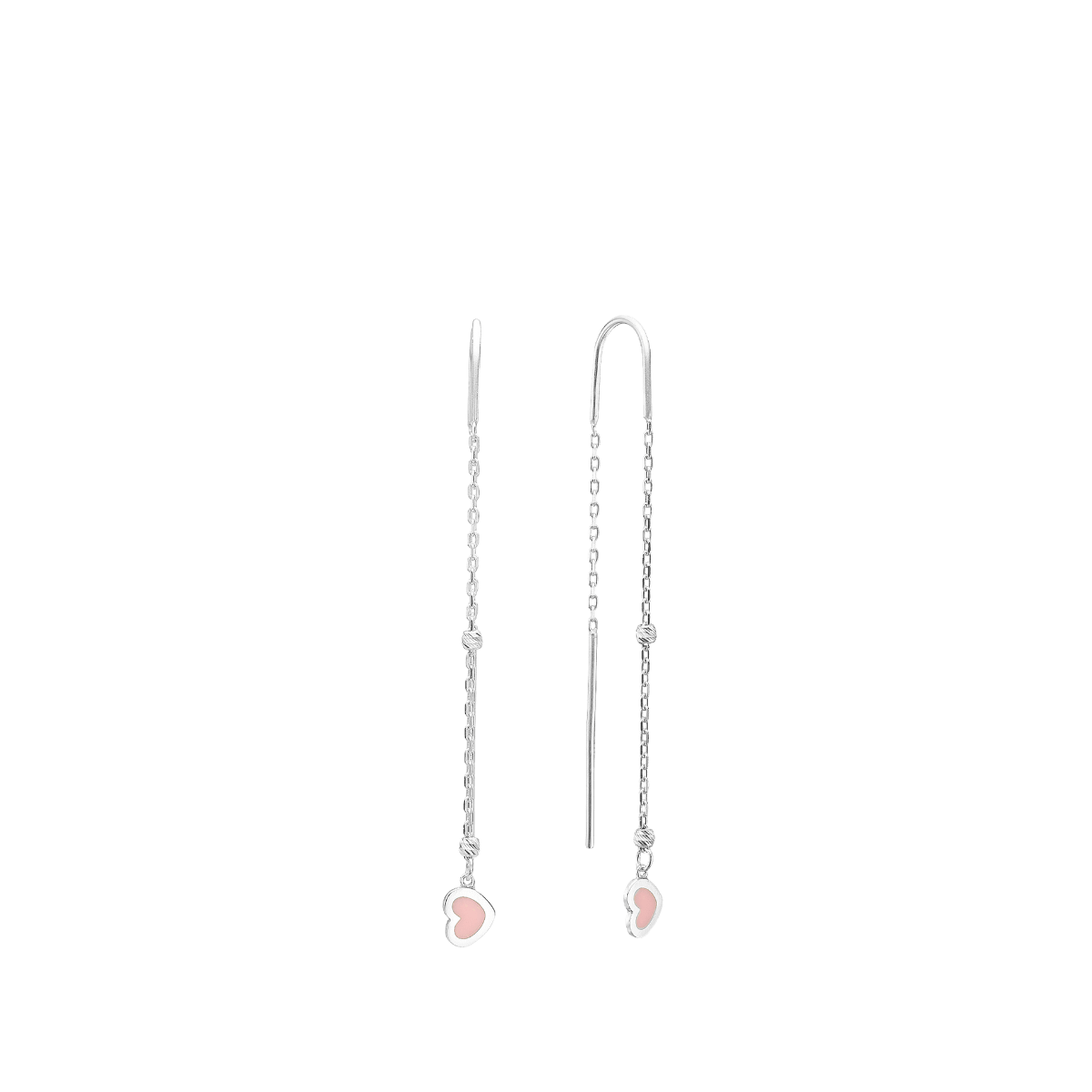 Hjerte hænger ørering sølv - Urma.dk