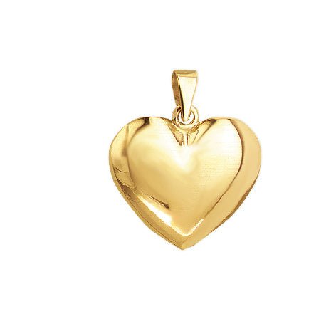 Hjerte vedhæng i 14 karat - 15,5 x 16,5 mm
