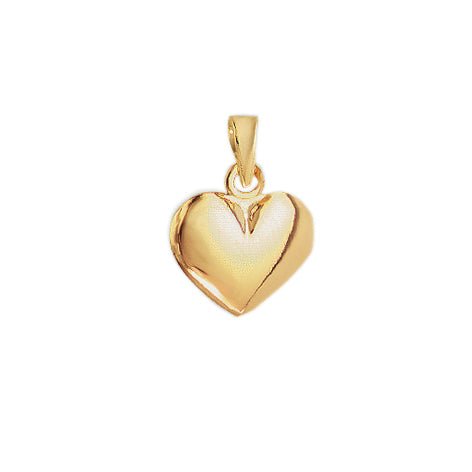 Hjerte vedhæng i 8 karat guld - 11x13 mm