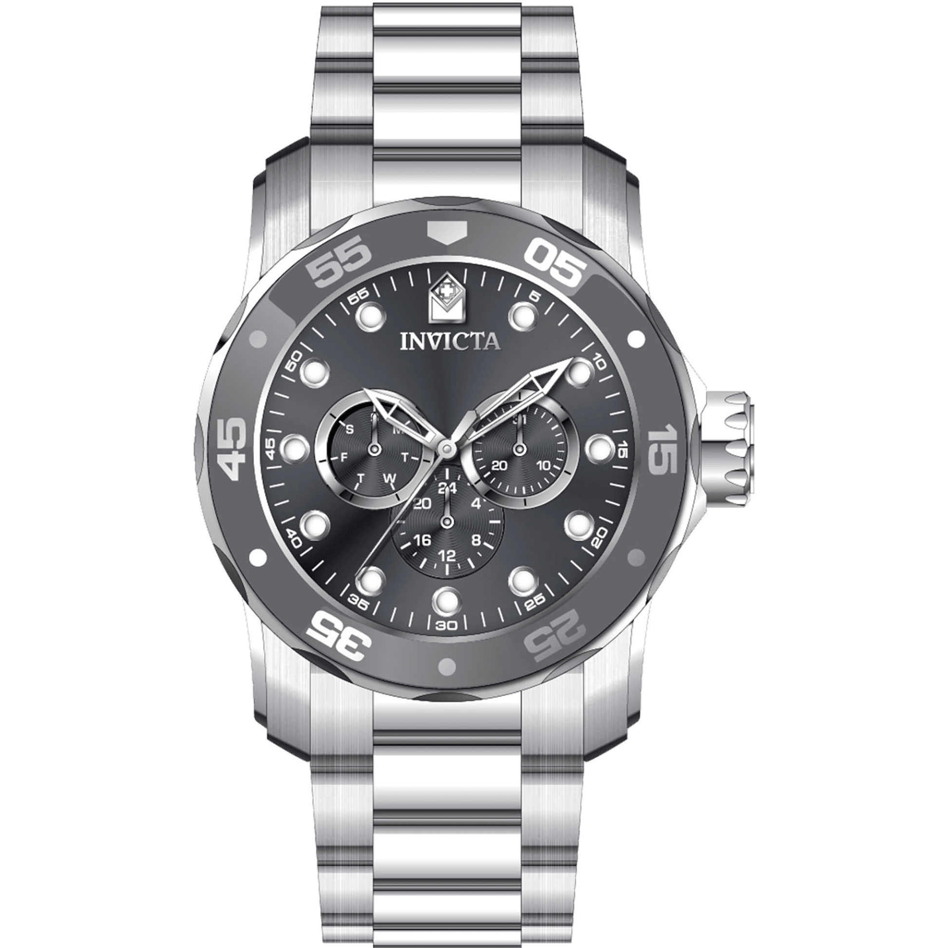 Invicta Quartz Herre Sølvgrå Ur Analog 45723 - Urma.dk