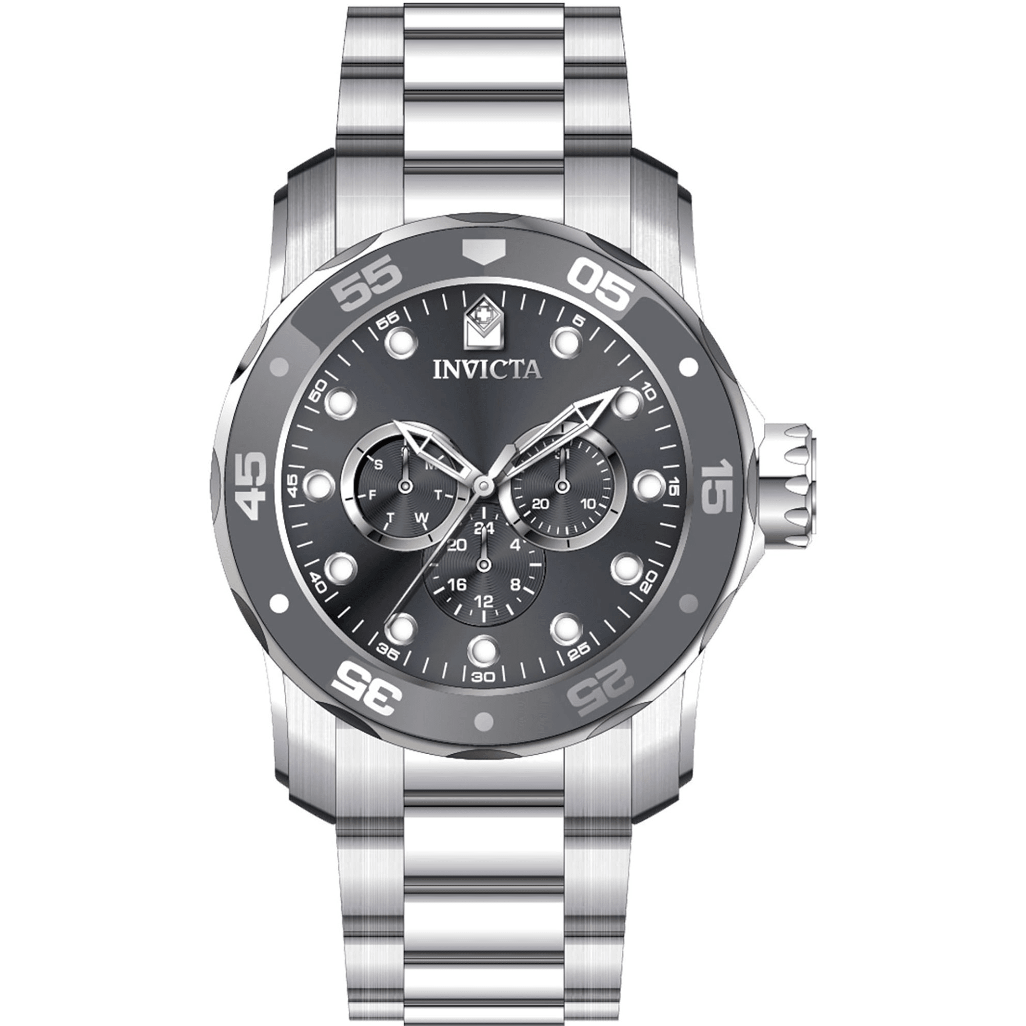 Invicta Quartz Herre Sølvgrå Ur Analog 45723 - Urma.dk