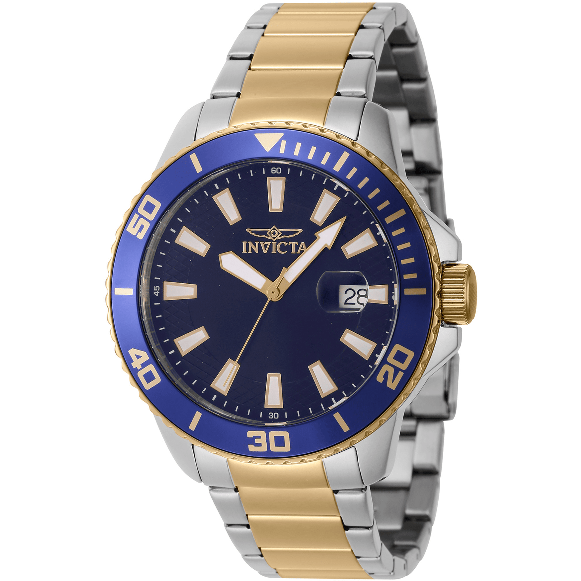 Invicta Quartz Herreur Blå/Guld/Sølv Ur 46071 - Urma.dk