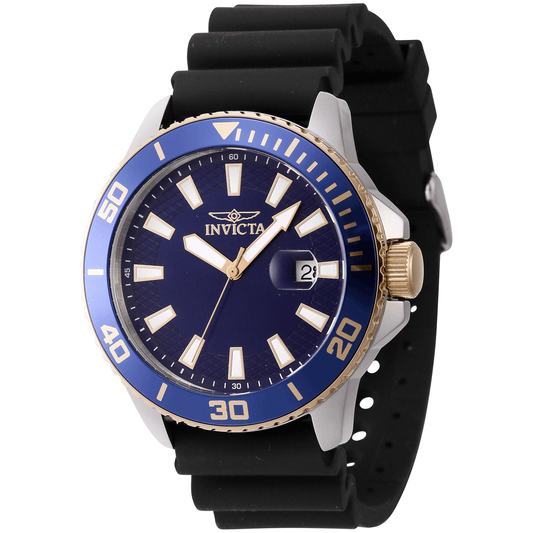 Invicta Quartz Herreur Blå/Sort/Sølv Ur 46092 - Urma.dk