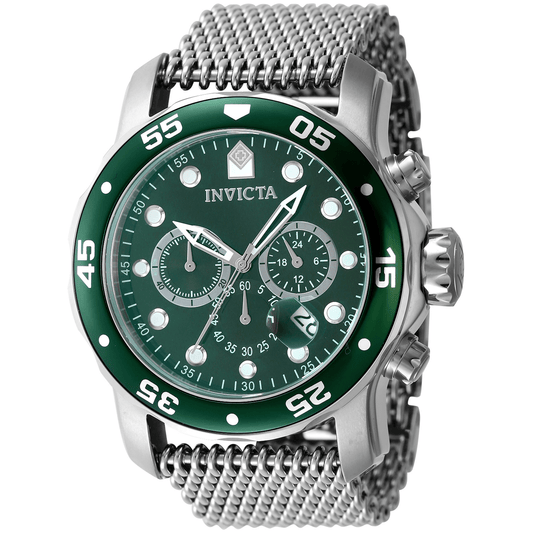 Invicta Quartz Herreur Grøn Chronograph Ur 47580 - Urma.dk