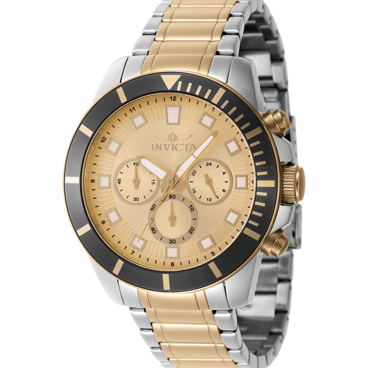 Invicta Quartz Herreur Guld Sølv Kronograf Ur 46049 - Urma.dk