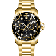 Invicta Quartz Herreur Guld Sort Dykkerur 45726 - Urma.dk
