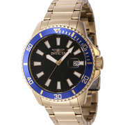 Invicta Quartz Herreur Guld/Blå Analog Ur 46139 - Urma.dk