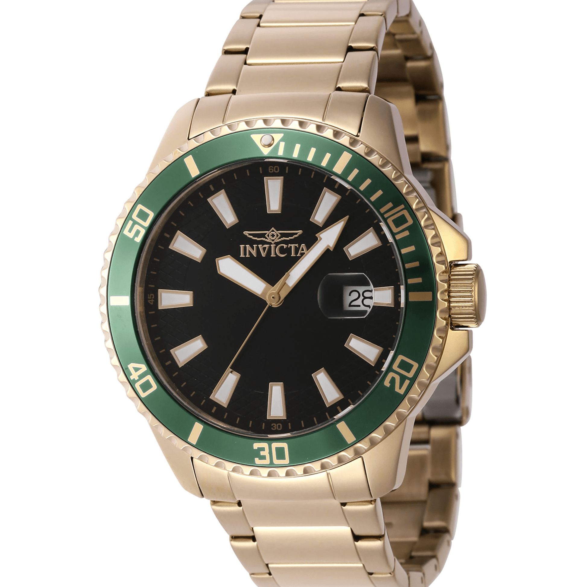Invicta Quartz Herreur Guld/Sort Analog Ur 46138 - Urma.dk