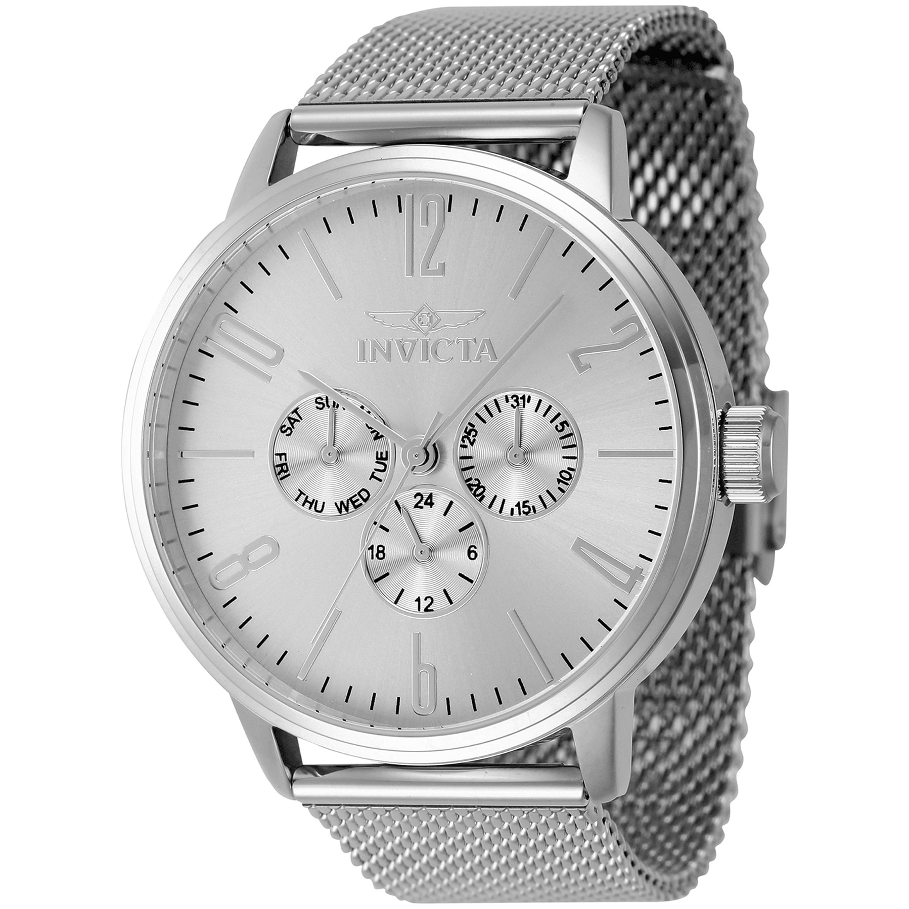 Invicta Quartz Herreur Sølv Analog Ur 47118 - Urma.dk