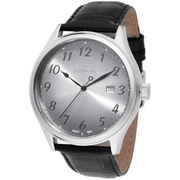 Invicta Quartz Herreur Sølv Læder Ur 47763 - Urma.dk
