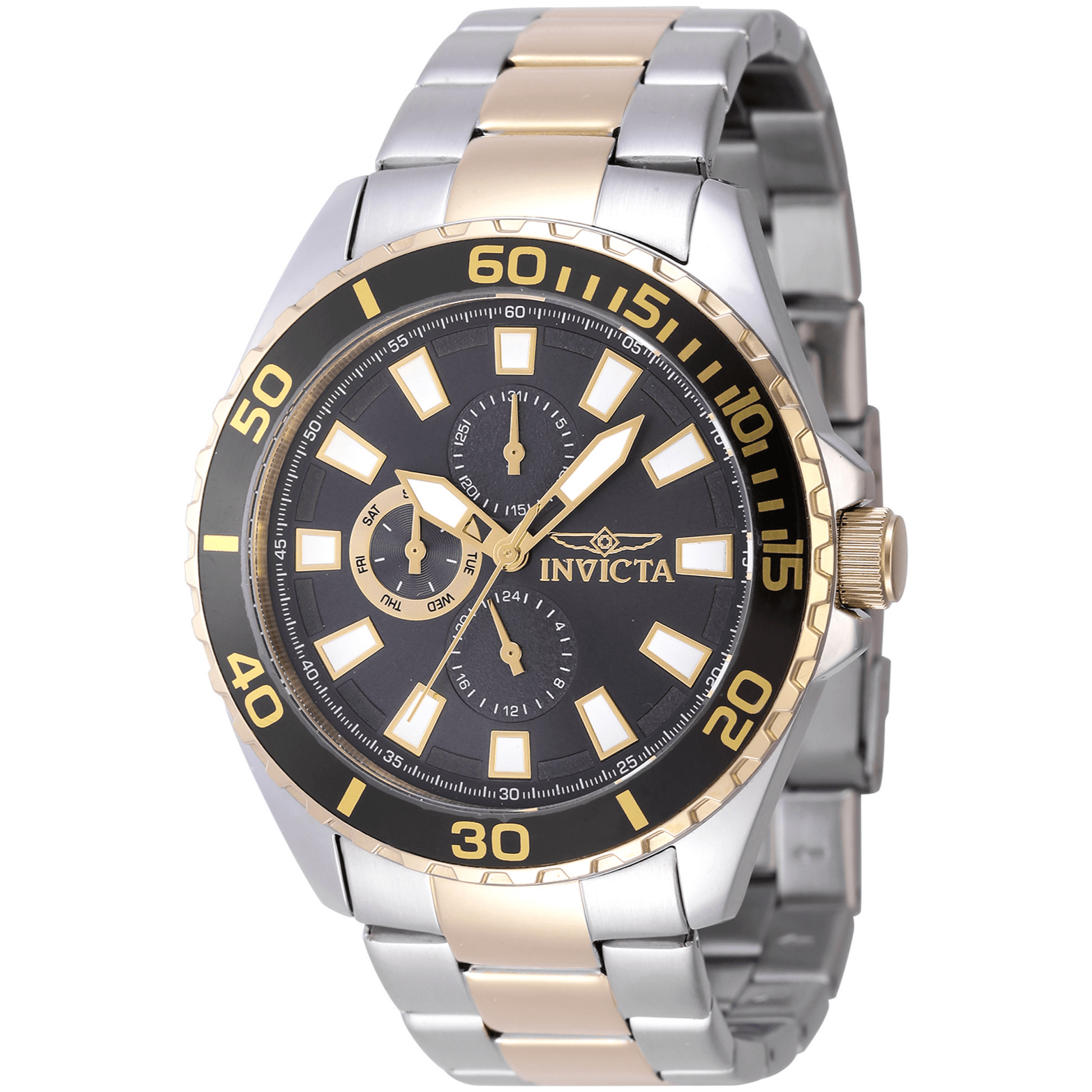 Invicta Quartz Herreur Sølv/Guld Multifunktion Ur 47557 - Urma.dk