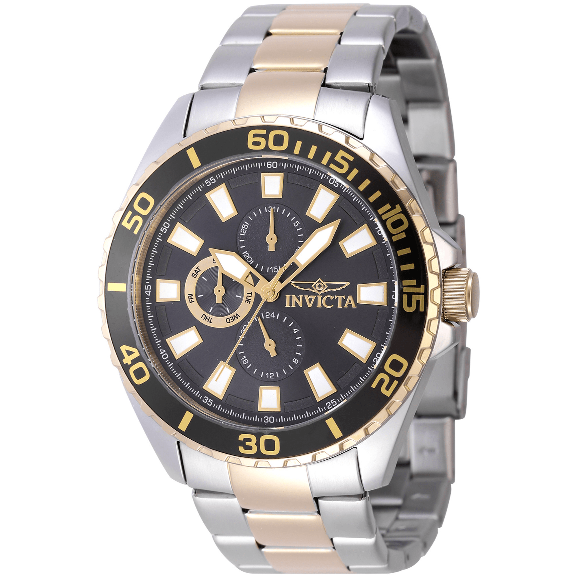 Invicta Quartz Herreur Sølv/Guld Multifunktion Ur 47557 - Urma.dk