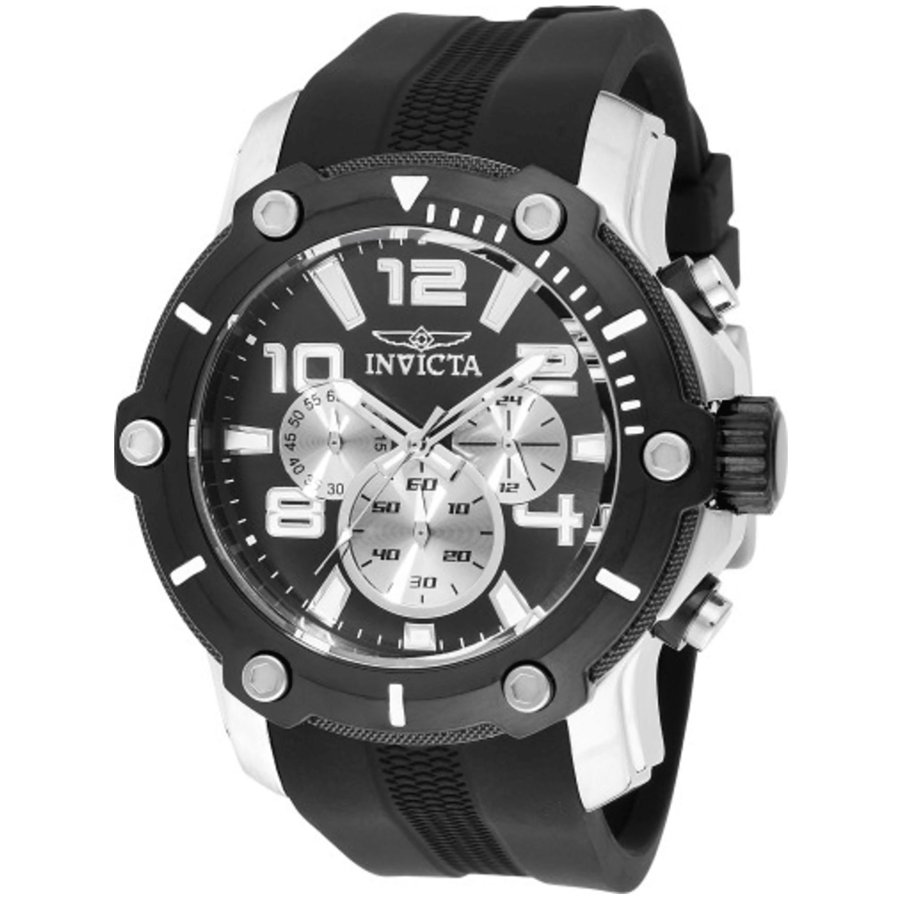 Invicta Quartz Herreur Sort Kronograf Ur 45739 - Urma.dk