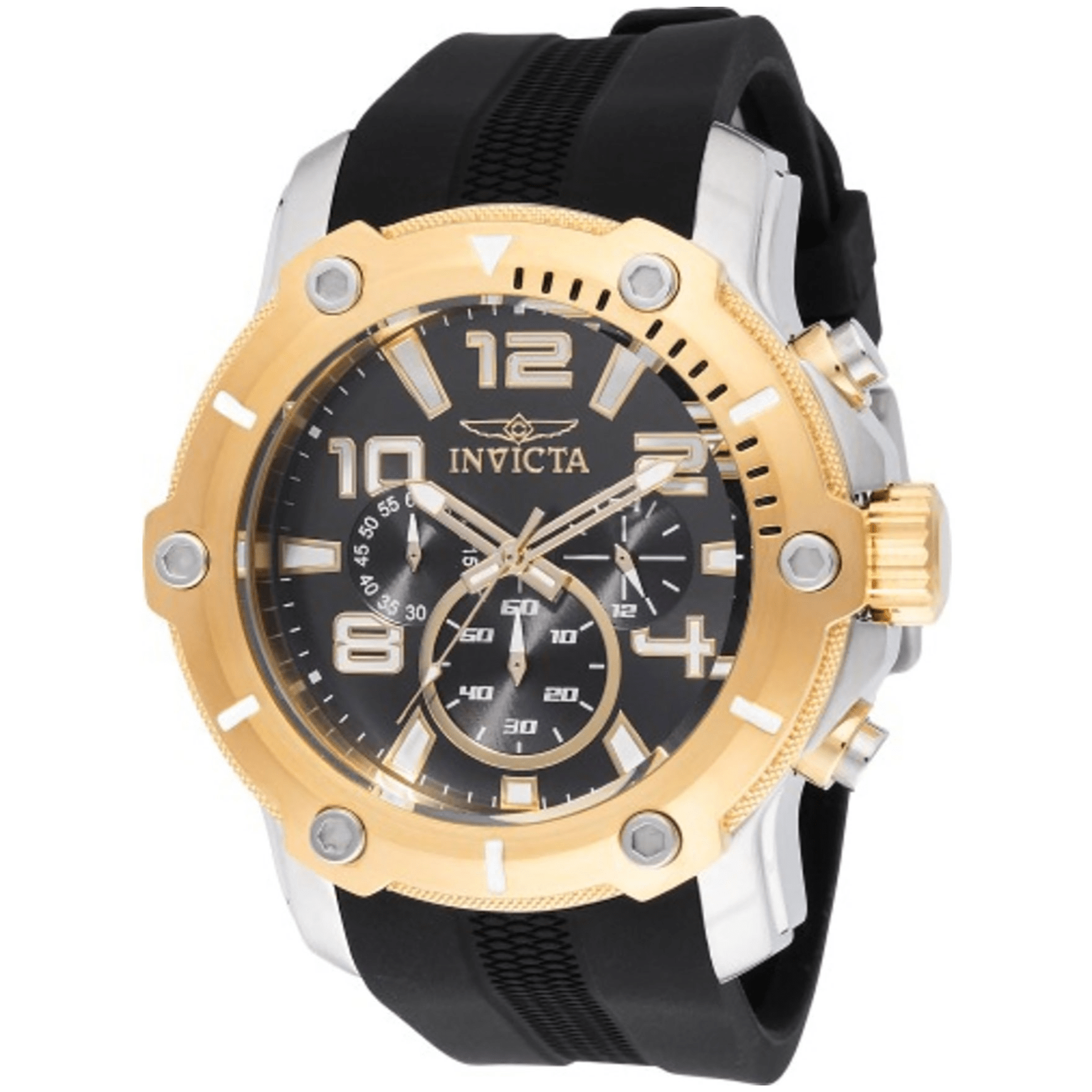 Invicta Quartz Herreur Sort Sølvgrå Kronograf Ur 45738 - Urma.dk