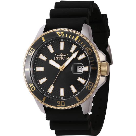 Invicta Quartz Herreur Sort/Guld Analog Ur 46132 - Urma.dk