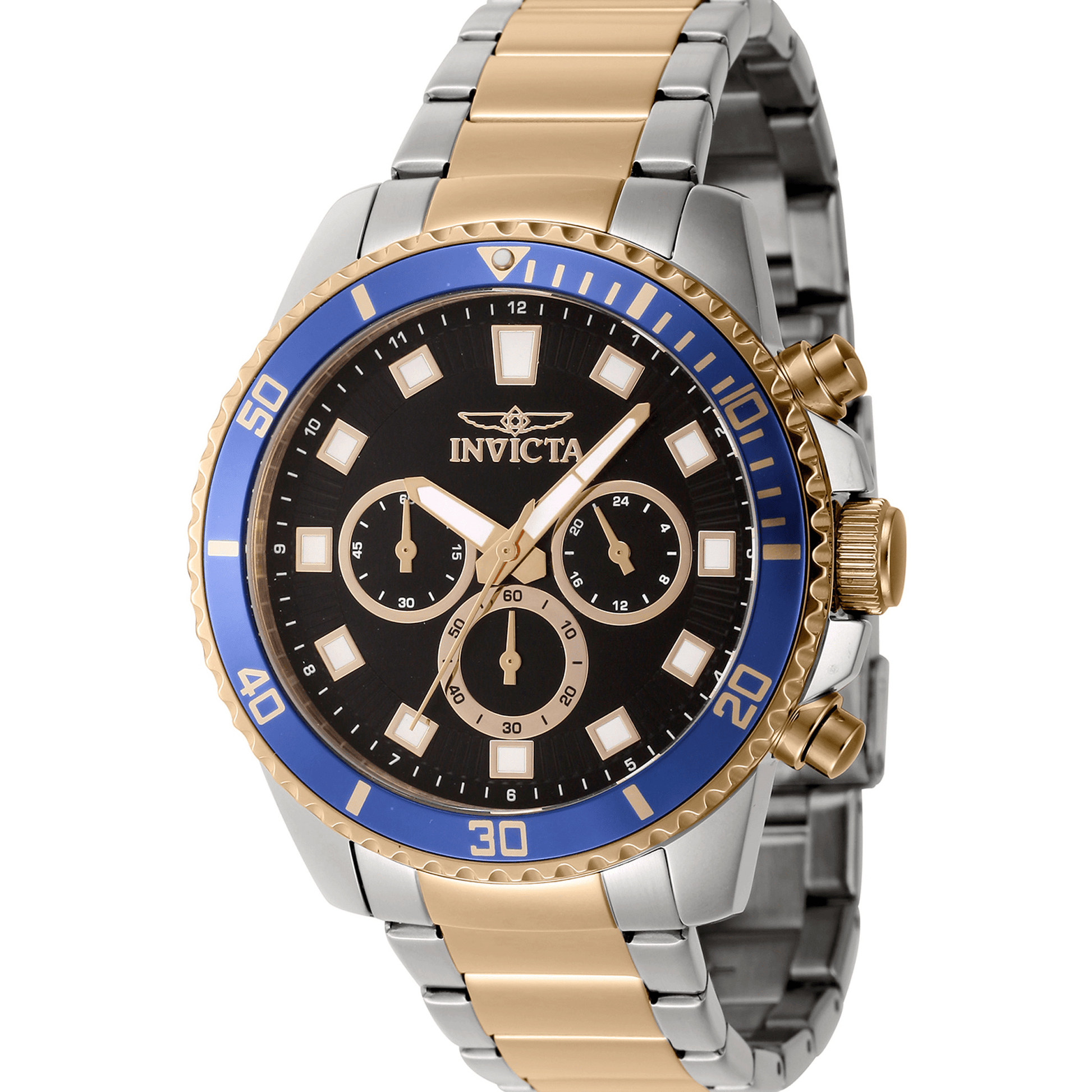 Invicta Quartz Herreur Sort/Guld/Sølv Kronograf Ur 46059 - Urma.dk