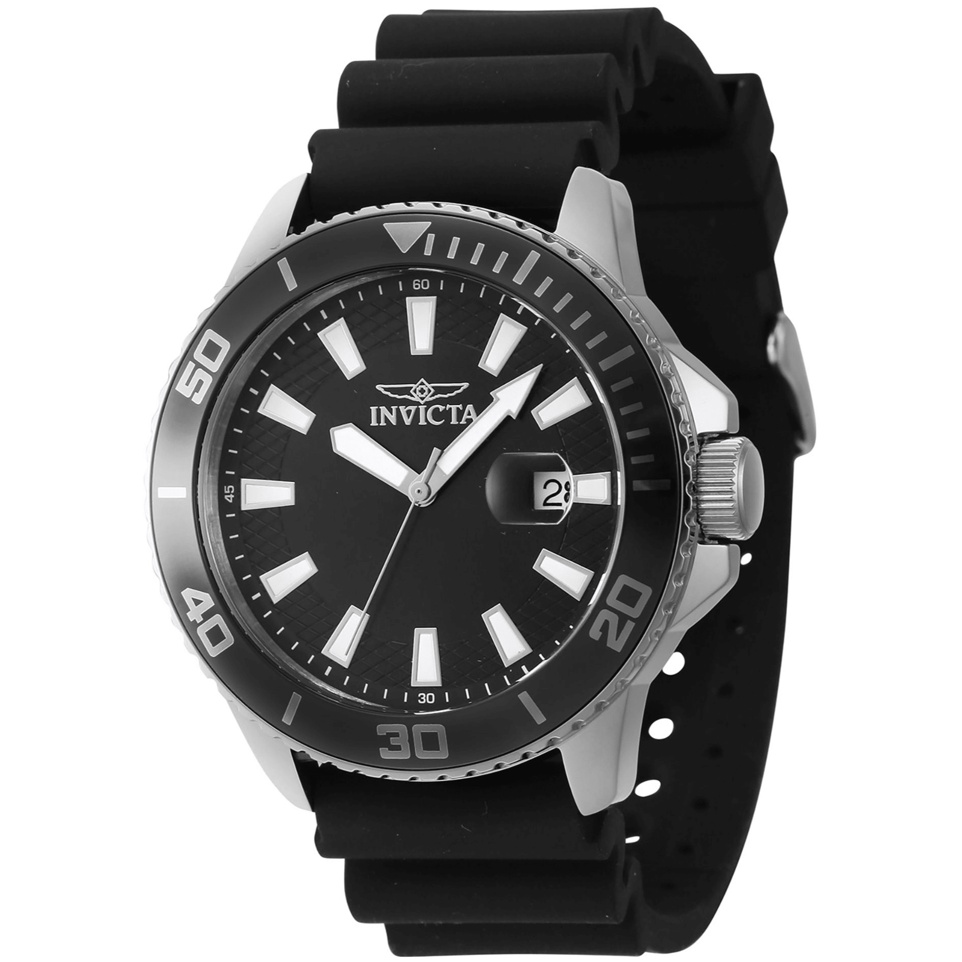 Invicta Quartz Herreur Sort/Sølv Ur 46087 - Urma.dk