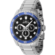 Invicta Quartz Herreur Sort/Sølvgrå Kronograf Ur 46052 - Urma.dk